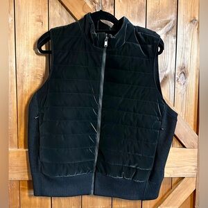 Athleta Hanover Hybrid Vest Puffer Black Size 2x Sport Casual Quilted